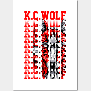 KANSAS CHIEFS WOLF Posters and Art